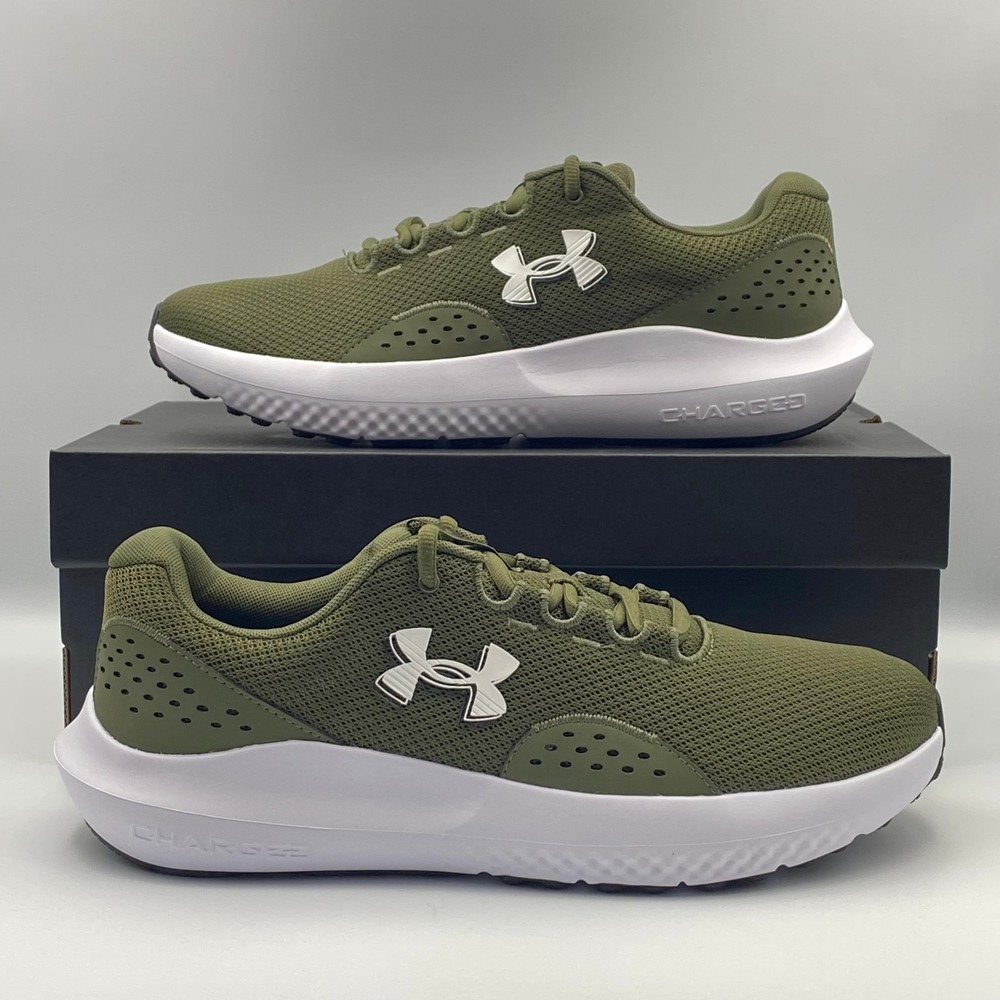Under Armour Charged Surge 4 Wide 4E Shoes Green Men's‎ Size 11 3028249-300